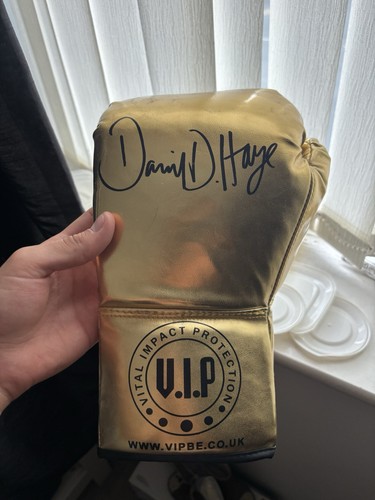 David haye hand signed gold - david,