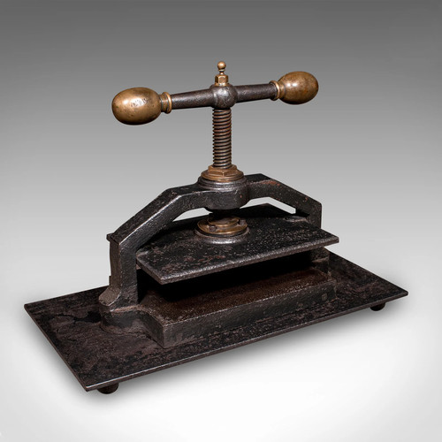 Heavy antique book press - book,