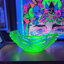 Vintage Uranium Glass Fruit