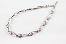 Sterling Silver Carrick Signed Branded Necklace Stone Set Collar (31g)