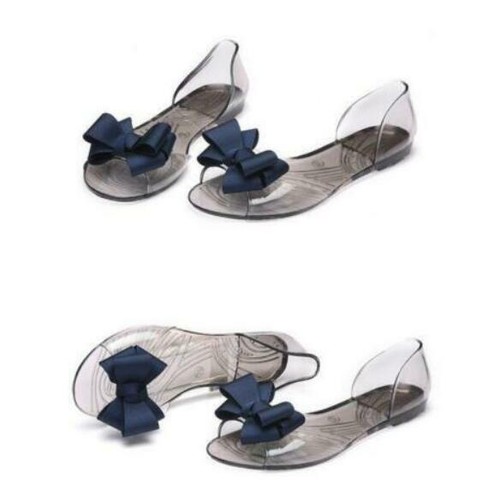Womens flat open toe crystal - open,