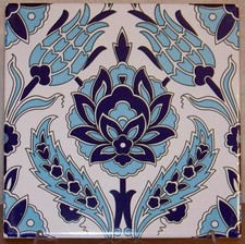 Iznik Blue Tulip & Carnation
