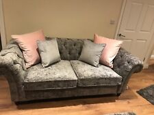  NEXT GOSFORD Sofa MED -Silver/Grey Fabric, immaculate condition + 5 yr warranty