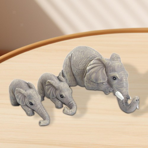 3pcs elephant statues animal - 3pcs,