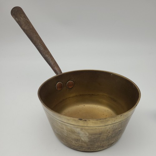 Old heavy brass pan - heavy, saucepan