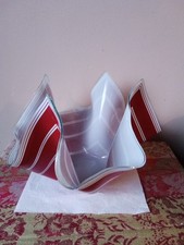 Vintage 1960s Chance Red Handkerchief Vase Free P&P