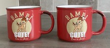 Disneyland Paris Enamel Look Ceramic Camping Style Bambi Cute Born To Charm Mugs