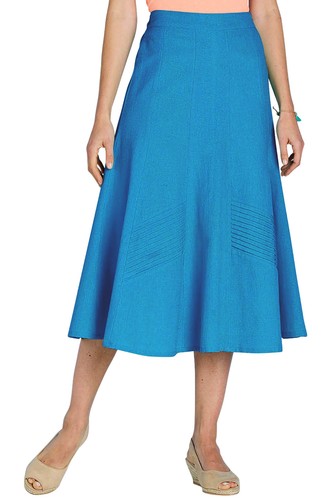 Womens linen mix skirt - linen,