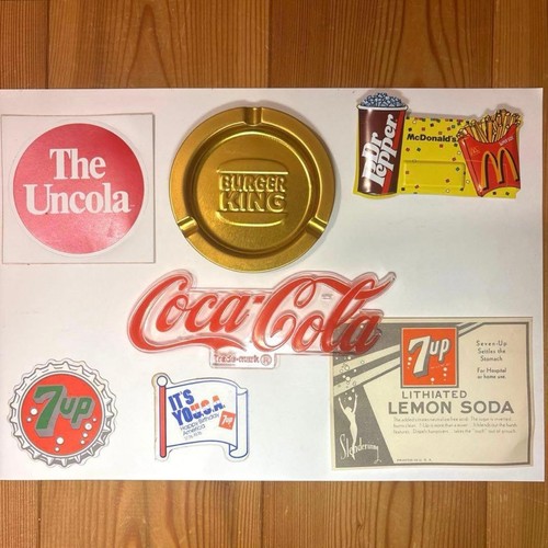Coca cola 7up vintage ashtray - coca,