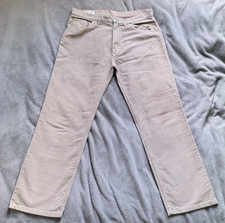 M&S Blue Harbour Beige Straight stretch denim Size 36 X 31 Very Good Condition