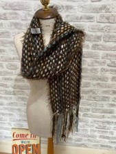 Per Una scarf (part of set) fluffy eyelash ribbon yarn arty small oblong S40