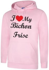 I Love My Bichon Frise Dog Gift Present Unisex Hoody Hoodie Hooded Sweatshirt