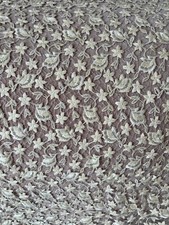 Guipure French Lace floral design in ivory and cream 