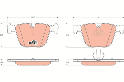 Brake pad set disc - brake, for