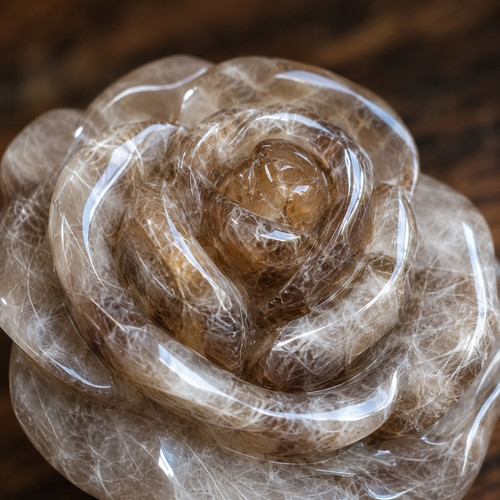 Natural sun moon stone - natural, rose