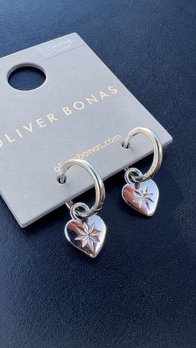 Oliver bonas heart huggie - bonas, hoop