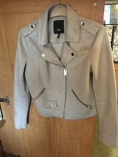girls/ladies River Island grey suede effect jacket size 10