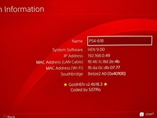 PS4 PRO WHITE 1TB (LOW FIRMWARE  9.00)