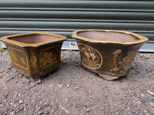 Vintage chinese glazed - x2,