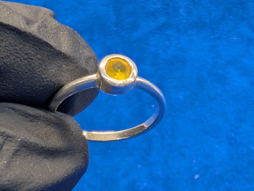 Citrine sterling silver ring - sterling,