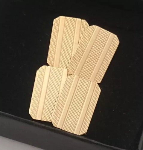 Pair 9ct gold cufflinks - 9ct,