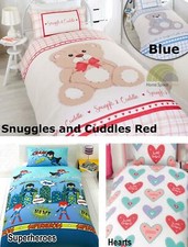 Kids Quilt Duvet Cover Bedding Bed Set Junior Single or Double Boys Girls Bear