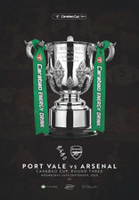 Port Vale v Arsenal - EFL Carabao Cup 3rd Round - 24 September 2025 - £5 Cover