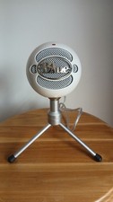 Blue Snowball Ice USB Microphone White with Stand and cable. Tested - Working.
