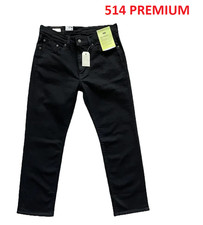Genuine LEVIS 514 PREMIUM BLACK Straight Fit Stretch Mens Jeans
