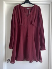 ASOS Burgundy Chiffon Pleated