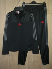 Adidas Boys Black Grey Red