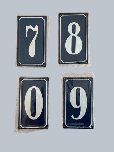 Blue french door number metal - door,