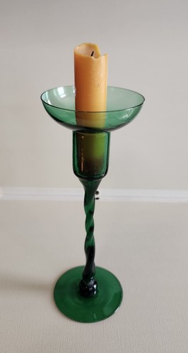 Deep green single - green, candle