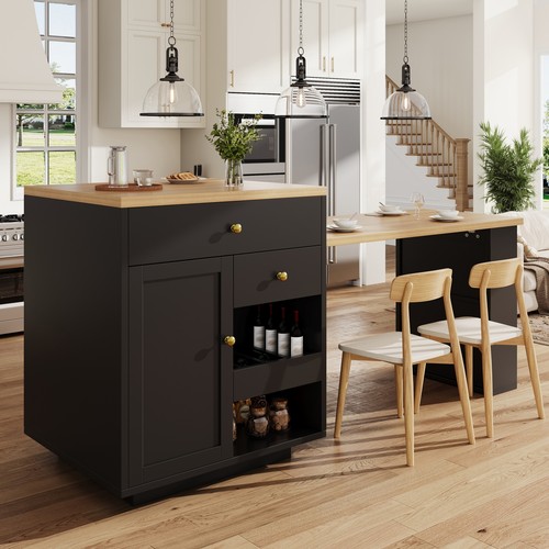 Extendable kitchen island - kitchen,
