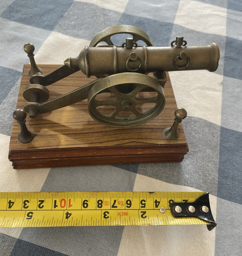 Brass cannon model - cannon,