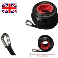 98ft Winch Rope 24360lbs Synthetic For Dyneema Tow Recovery Cable 4WD 10mm*30m