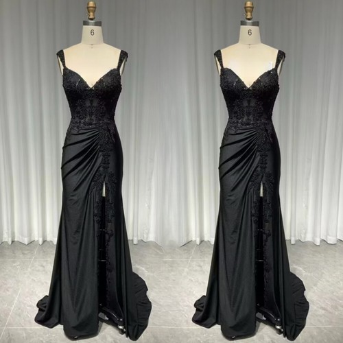 Sexy black side slit - side, mermaid