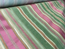 Green Pink Beige Moire Stripe