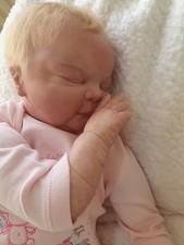 UK Artist Reborn Baby Girl "Libby" 22" By Cindy Musgrove Blonde Rooted Hair.