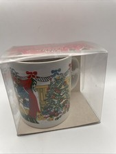 Vintage Coloroll Retro Christmas Musical Mug Cup Boxed