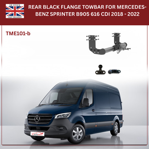 Rear black flange - rear, towbar