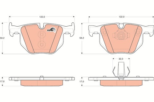 Brake pad set disc - set,,