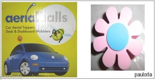 Pink blue daisy aerial - &,