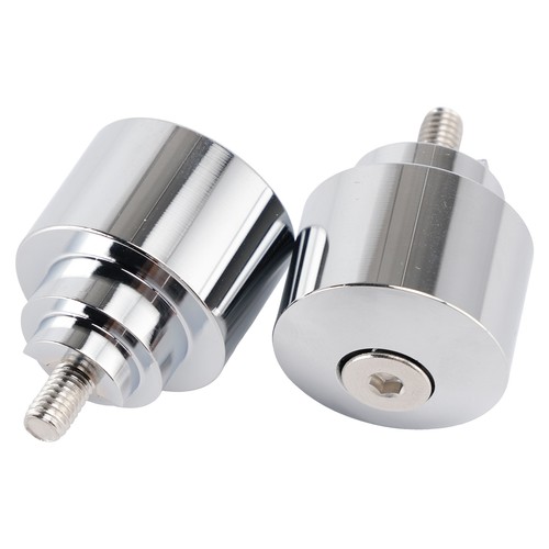 Silver handlebar end weight - silver,