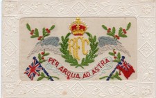 WW1 Patriotic Embroidered SILK