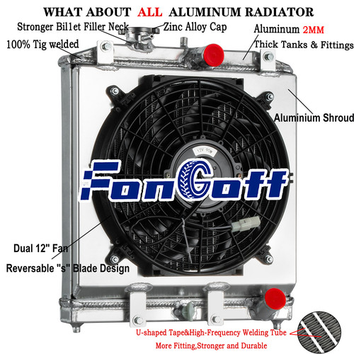 Rows radiator shroud - radiator, fan