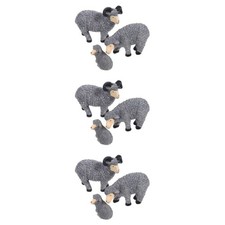  9 pcs Goat Figurines Mini