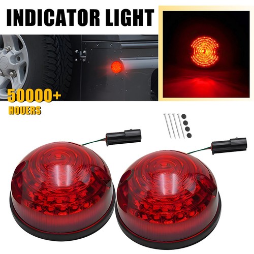 2pcs 73mm red led front - 2pcs, rear