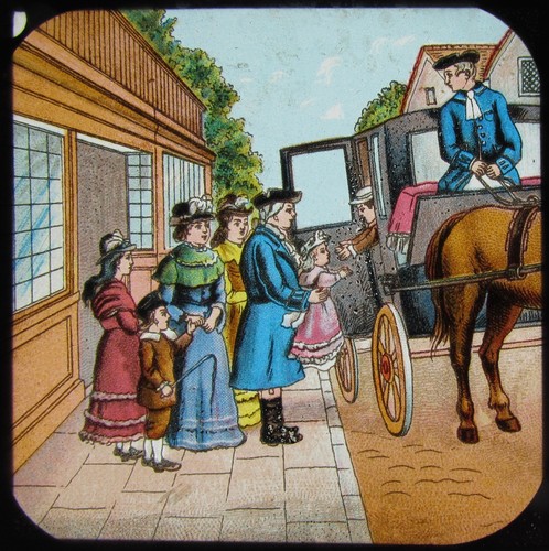 Glass magic lantern slide - slide, tale