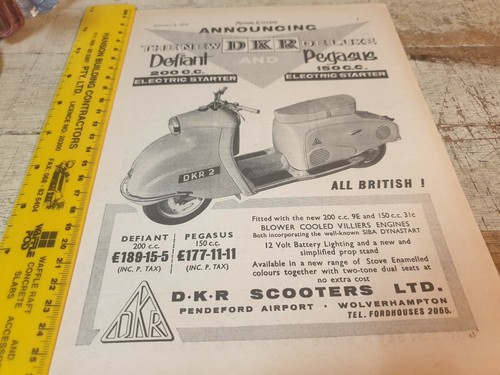 1958 dkr scooter - dkr, uk